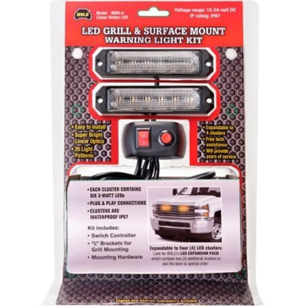 Wolo Wolo® LED Grill And Surface Mount LED Light Kit, Amber - 8000-A 8000-A